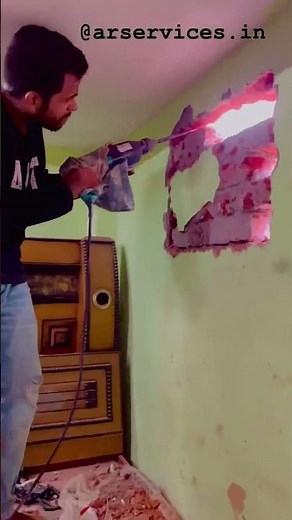 Window ac wall cutting installation #airconditioner #acservicing #kanpur #windowac #wallcutting