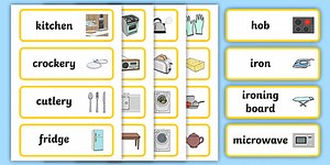 Kitchen Role-Play Word Cards