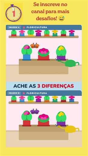 99% das pessoas não conseguem achar as 3 diferenças 👀