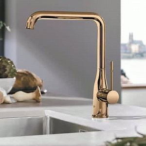 Are you looking to add a brilliant touch of colour to your kitchen? Our GROHE Colours Collection gives you the freedom to choose from a wide range of colours. Thanks to our PVD technology, we've made our Brushed Hard Graphite as dark grey as possible and ensured our golden finishes have the brilliance they deserve. | GROHE