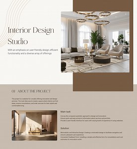 Interior Design Studio. Website Design - Khrystyna Kyrychenko