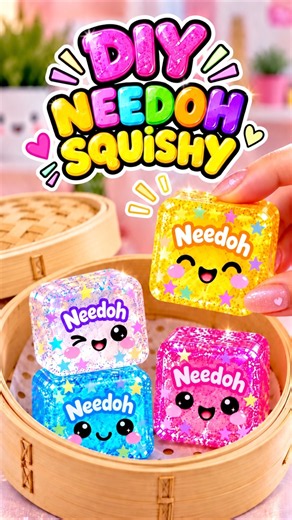 Diy viral glitter squishy at home / butter dumpling squishy #craft #squishy #craft #art #viral