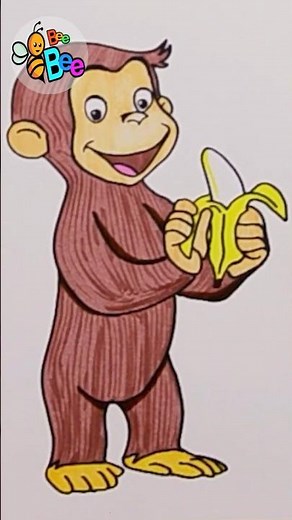 How to draw Curious George #drawing #drawinganimals #drawingforkids #howtodraw