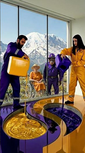 THIS PURPLE & GOLD FLOOR IS JUST STUNNING! 😱💜💛 Epoxy Floor Transformation