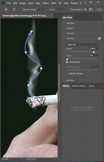 How to create cigarette smoke in photoshop | photoshop short