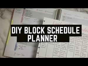 DIY Block Schedule Planner | Subject Planner Layout