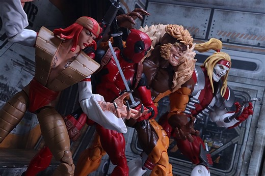 Juan Sanchez Jr | “Wolverine come out and play” Figures used: Marvel legends xemnu wave super villains lady deathstrike Marvel legends kit bash Deadpool... | Instagram