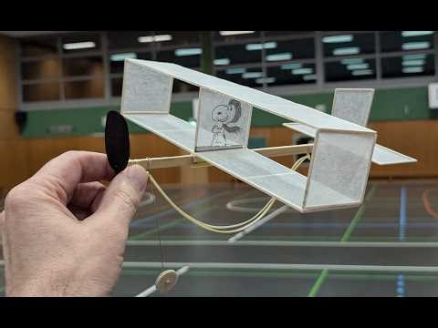 Boxy Bipe, rubber powered, 2026/03/18