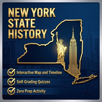 New York State History | Digital Interactive Map, Quiz and Timeline Activity