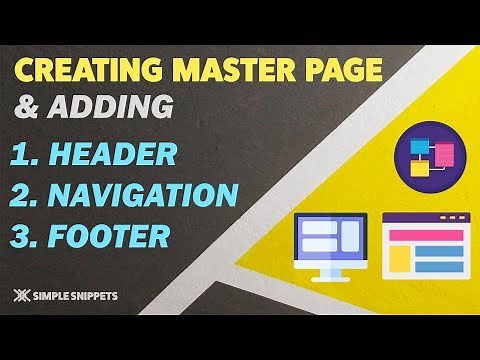 Creating Master Page in ASP.NET | Adding Navigation Menu & Footer to Master Page