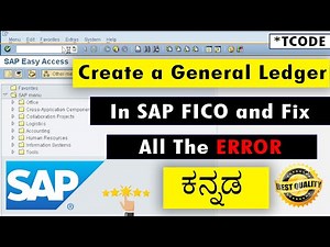 How To create a General Ledger Account In SAP | Error in General Ledger | ಕನ್ನಡ | Roots Institute