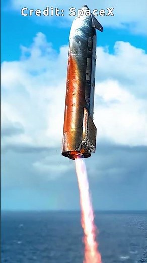 Starship Flight 10: Water Landing Burn from Rare Camera Angle!