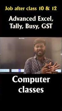 Job after 12. Advanced excel, Tally with GST, E commerce. #jobs #computercourse #viral #shorts