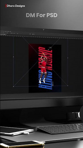 🏀 Dynamic Basketball Sports Poster Design in Photoshop | Premium Sports PSD