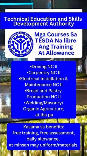 Libre Training Libre Allowance Tesda Scholarship