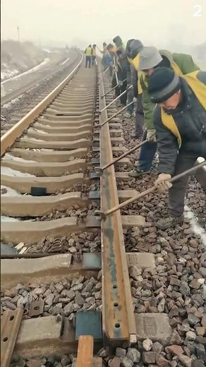 Proses pemasangan rel kereta api #shorts