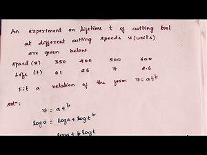 Easily Form the Straight Line Equation y=ax^b | Problem 2 | Curve Fitting | Engineering Maths