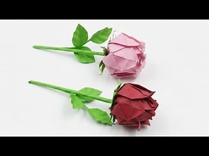 Easy Origami Rose Tutorial 🌹 | Realistic Paper Rose Making Step by Step | DIY Paper Flower