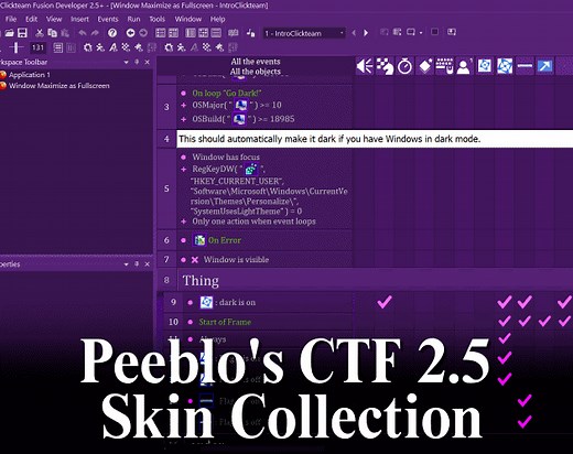 Peeblo's Clickteam Fusion 2.5 Skin Collection by Peeblo