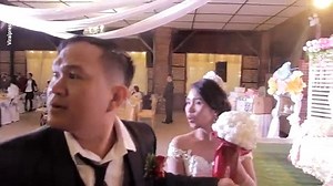 Wedding turns from joy to terror as it's hit by a typhoon