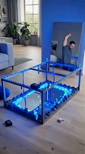 Infinity Mirror Table Build — Creating a Bottomless LED Abyss Illusion #foryou #diy #fyp #satisfying