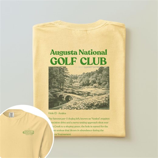 Augusta National Golf Shirt, Golf Fan Tee, Azalea Hole 13 Shirt, Vintage Distressed Golf T Shirt, Comfort Colors Golf Shirt, Golf Gift Men - Etsy