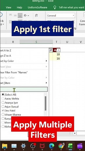 Filter Multiple Values in One Column 🔥 | Add Current Selection | Macro Matrix #excelshorts