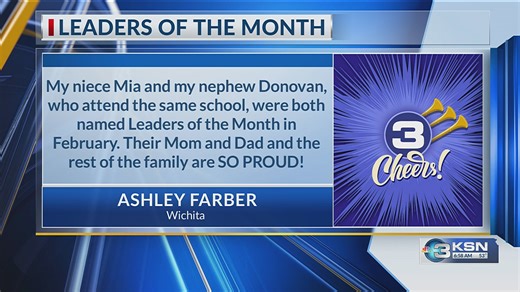 3 cheers: We want to celebrate you every Monday on Kansas Today!