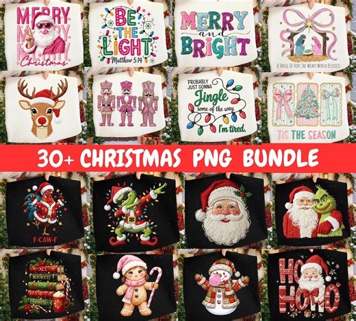 30 christmas Png Bundle, Merry Christmas Png Santa Png, Preppy Christmas Png, Christmas Png, Retro Christmas Png Bundles,christmas Vibes Png - Etsy