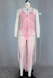 Womens Swimwear  Bathing Suits Wholesale  Pleated Mini Biquinis Extreme Micro Crochet Bikini