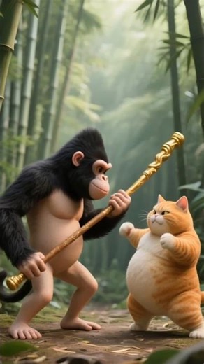 Monkey vs Cat – The Most Unexpected Fight Ever!