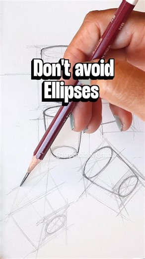 ANRpencils Art Studio | Ellipses matter more than circles. One object, different angles — ellipses define form, depth, and perspective. Practice them daily.... | Instagram