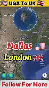 USA 🇺🇸 to UK 🇬🇧 | Direct Flight Route ✈️ | Map Animation