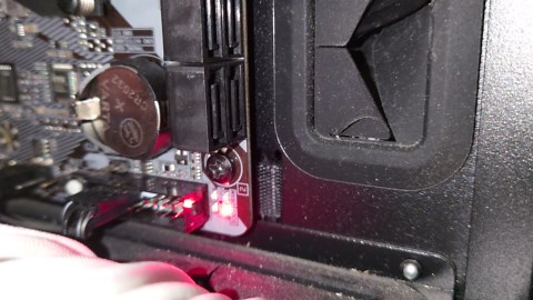 Anyone know what the "boot" debug led means exactly? Always gets stuck on a black screen...