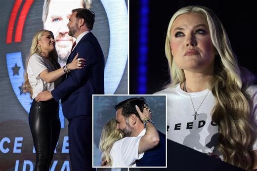 Lip reader reveals heartbreaking exchange between Erika Kirk and JD Vance during packed-out Turning Point USA event