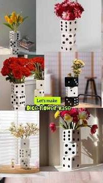 DIY Dice Flower Vase 😱 #crafteraditi #shorts #DIY #youtubeshorts #flowervase #crafternile #craft