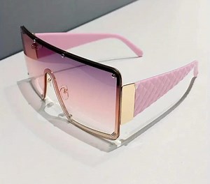 Pink Tinted Sunglasses With a Sleek , Trendy Design. - Etsy