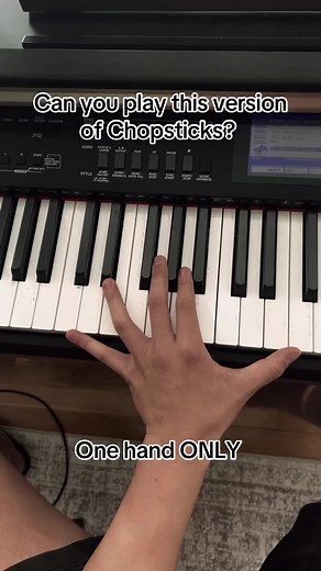 Can you play Chopsticks like this? Duet this if you can 👆#pianotok #piano #silver_piano #fyp #pianocover