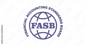FASB stamp animation, Financial Accounting Standards Board emblem, transparent background footage