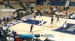 It doesn't just take hard work to complete a comeback from 7 down with 1:16 left, it takes, well, a Herculean effort! That's why the Longwood Lancers earned the Hercules Tires Strong Move of the Week for their move up the scoreboard with the clock against them in overtime against Delaware State... Longwood went on to win the game in 2OT (84-82)! | Big South Conference