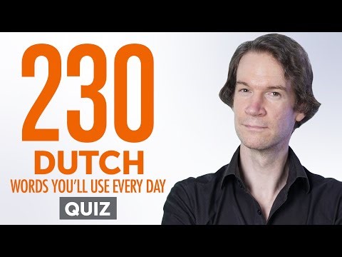 Quiz | 230 Dutch Words You'll Use Every Day - Basic Vocabulary #63