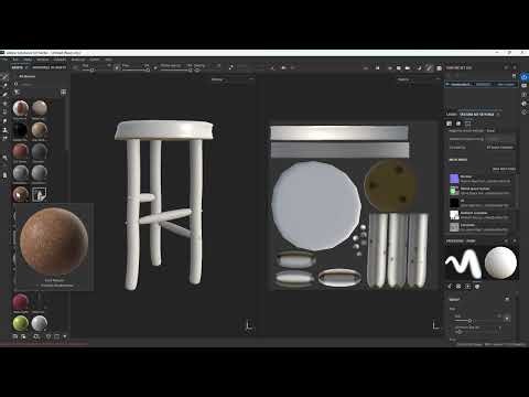 MAT 136 Project 7 Part 2 - Texturing the stool with Substance Painter