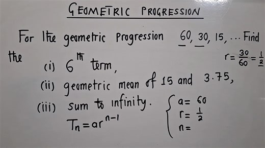Geometric Progression Paper 2 | Jacob Sichamba Online Math