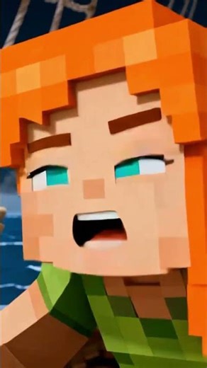 Alex PANICS During The Sinking #minecraft #shorts #animation