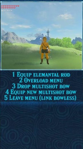 Bow Durability Transfer in Zelda Breath of the Wild | BotW #SHORTS