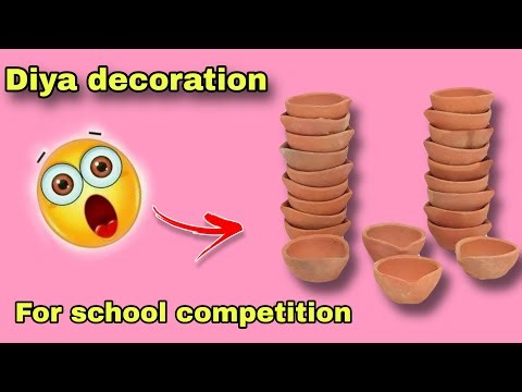 Diy Diya Decoration Ideas 💡😱For School Competition | Easy Diy