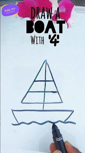 How to Draw a Boat Step by Step ⛵ | Easy Boat Drawing Tutorial for Beginners