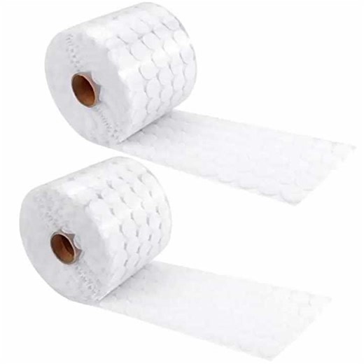 Transparent Sticky Dot Fastener Tape | 10/15/20mm Self-Adhesive Hook & Loop for Office & DIY Bulk Pack