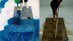 Smart Washing Actions for Cleaning a Filthy Carpet