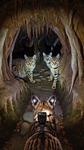 Inside a Bobcat's Secret Cave | Micro Camera POV #Shorts